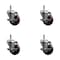 Service Caster 3.5 High Temp Glass Filled Nylon 7/16'' Grip Ring Stem Caster Set Brake, 4PK SCC-GR20S3514-GFNSHT-TLB-716138-4 - alternate 1